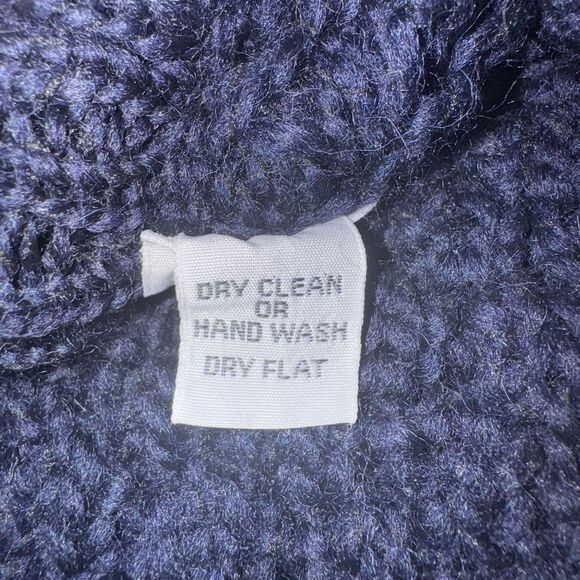 Patrick Malin Donegal Ireland Wool Cable Knit Fisherman Sweater Blue Men's XL - Picture 8 of 8